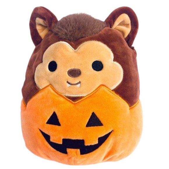 8” Squishmallows Official 2021 Wade Werewolf Plush Doll Halloween Pumpkin - Picture 1 of 7